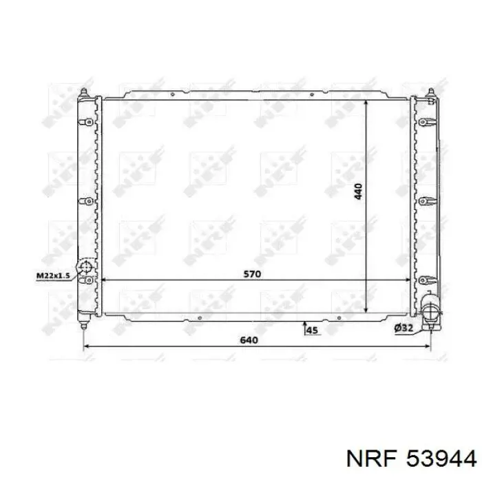 Купить 53944 NRF Радиатор водяной
