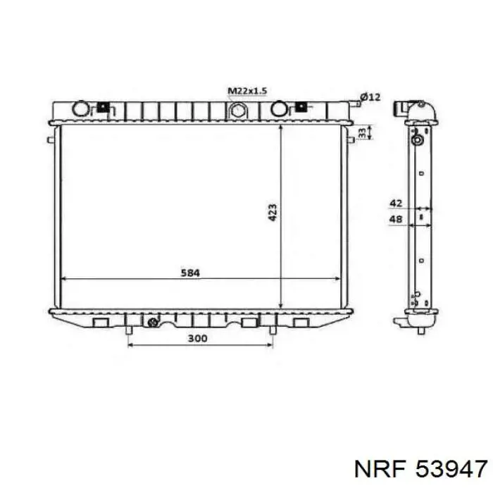 Радиатор 53947 NRF