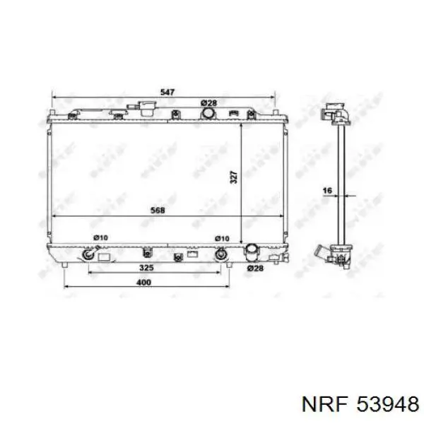 Радиатор 53948 NRF