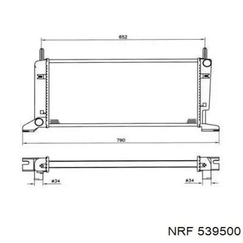 Радиатор 539500 NRF