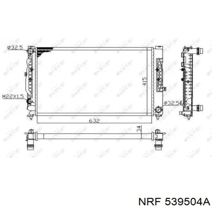 Радиатор 539504A NRF