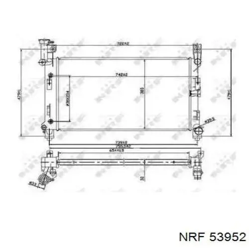 Радиатор 53952 NRF