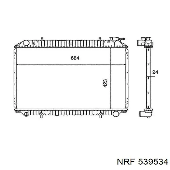 Радиатор 539534 NRF