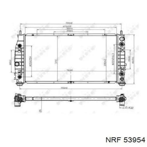 Радиатор охлаждения двигателя NRF 53954 цена, от 119.24 USD
