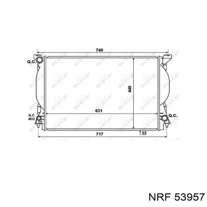 Радиатор 53957 NRF