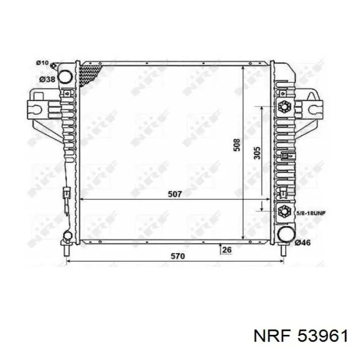 Радиатор 53961 NRF