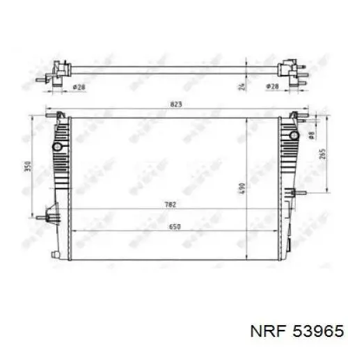 Radiador refrigeración del motor 53965 NRF