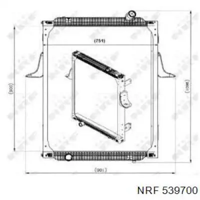 Радиатор 539700 NRF