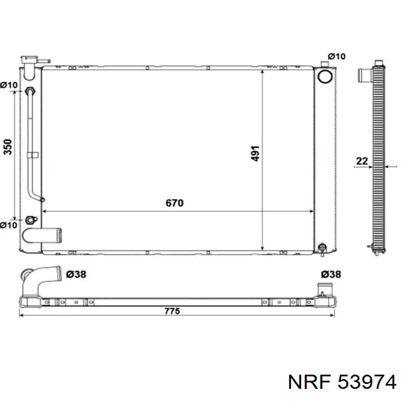 Радиатор 53974 NRF