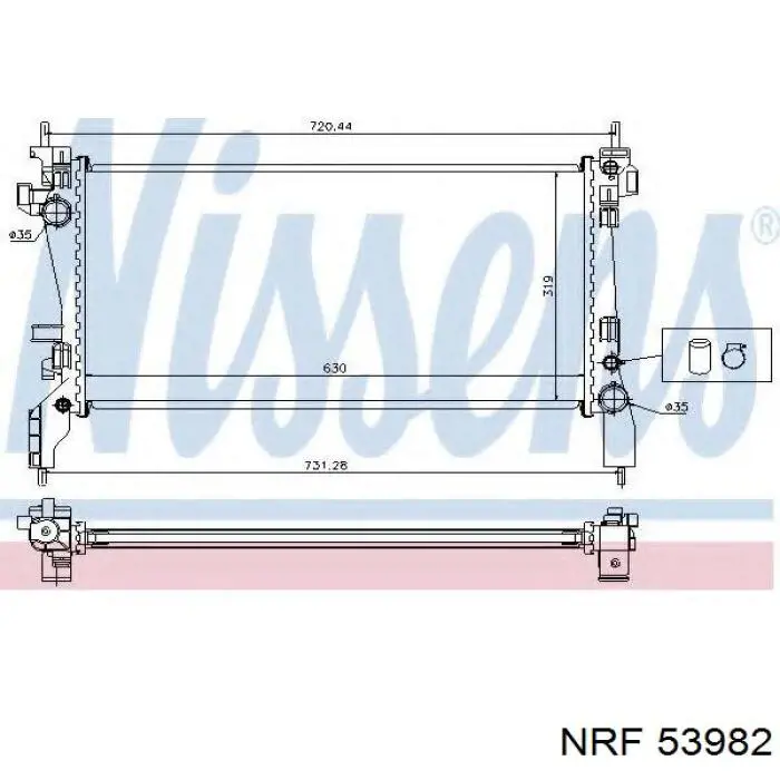 Купить 53982 NRF Радиатор водяной