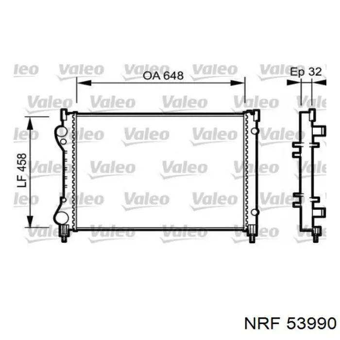 Купить 53990 NRF Радиатор водяной