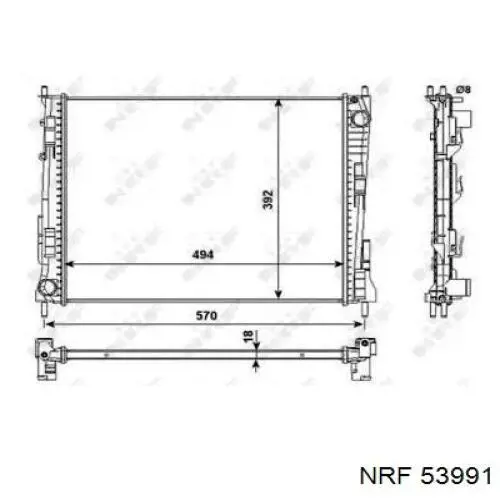 Радиатор охлаждения NRF 53991
