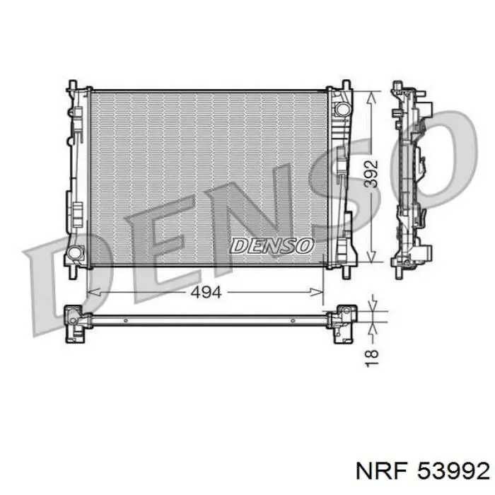 Купить 53992 NRF Радиатор водяной