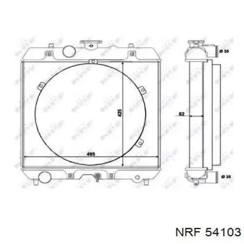 Радиатор охлаждения NRF 54103