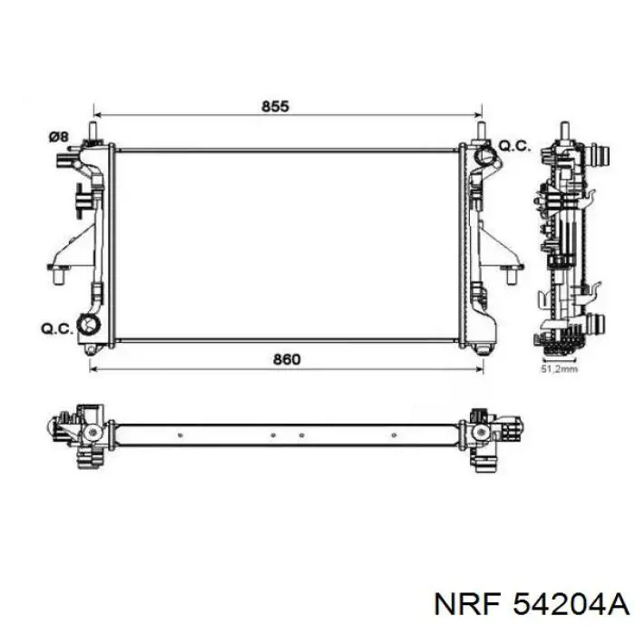 54204A NRF радиатор