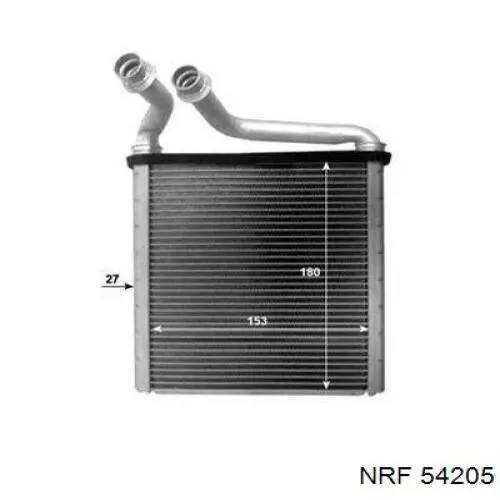 Radiador de calefacción 54205 NRF