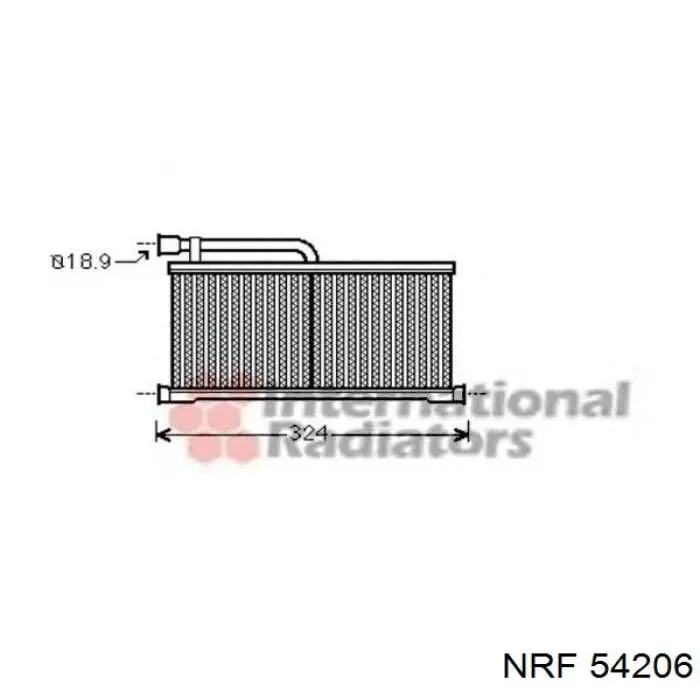 Радиатор печки 54206 NRF