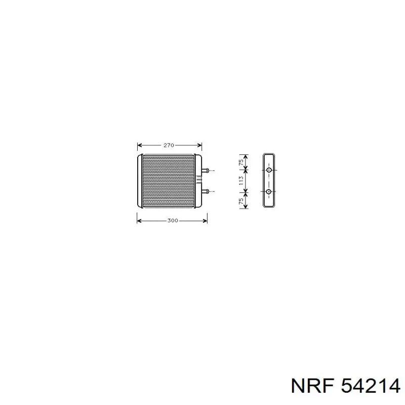 Radiador de calefacción 54214 NRF