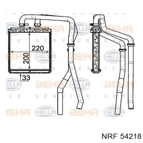 Купить 54218 NRF Радиатор печки