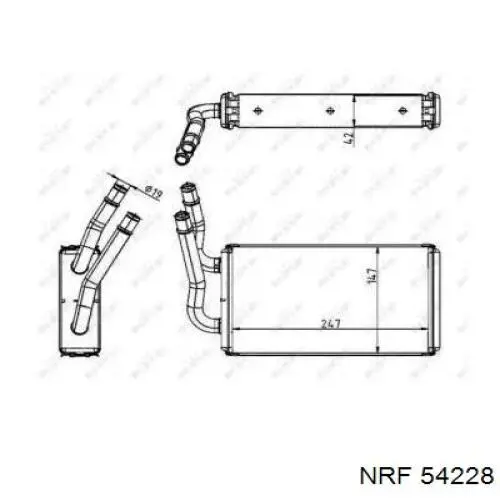 Радиатор печки (отопителя) задний Ford 4041957 цена, от 47.62 USD