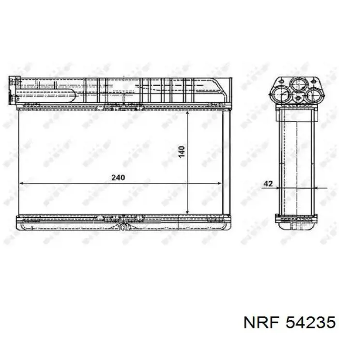 Радиатор печки 54235 NRF