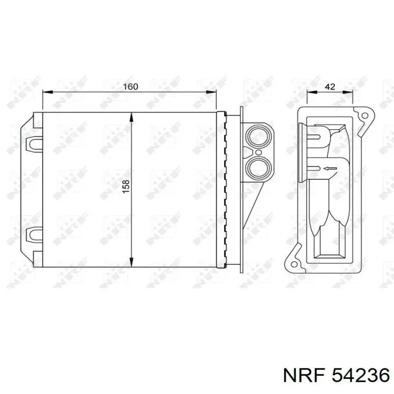 Radiador de calefacción trasero 54236 NRF