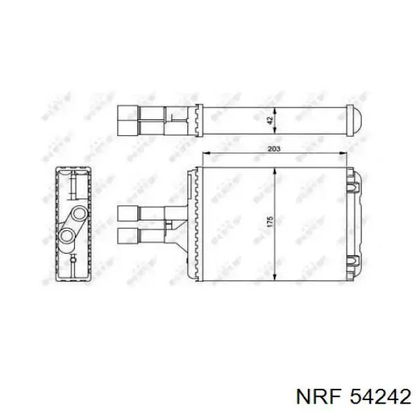 Радиатор печки 54242 NRF