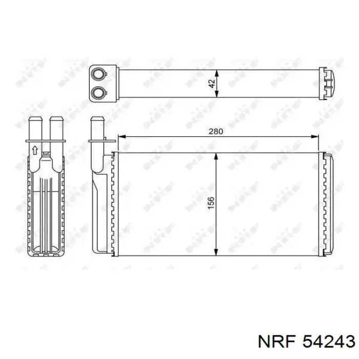 54243 NRF радиатор печки
