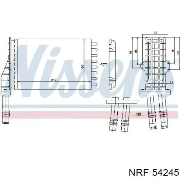 Купить 54245 NRF Радиатор печки