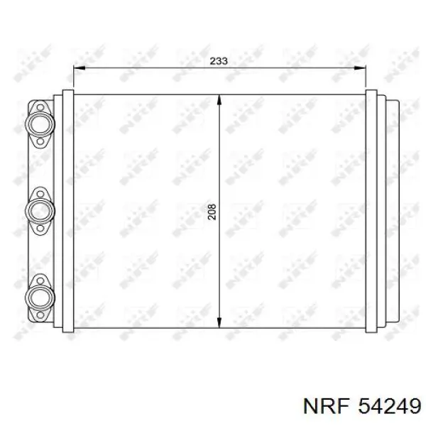 Radiador de calefacción 54249 NRF