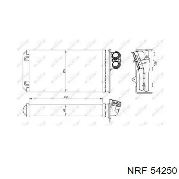 Радиатор печки (отопителя) NRF 54250 цена, от 27.91 USD