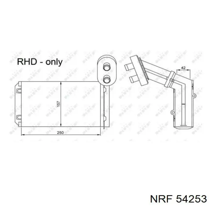 Радиатор печки (отопителя) NRF 54253 цена, от 41.91 USD