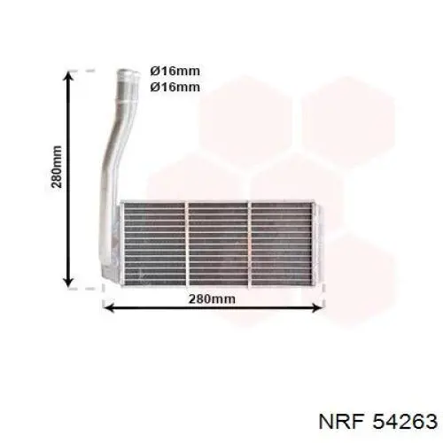 Радиатор печки (отопителя) NRF 54263 цена, от 43.52 USD