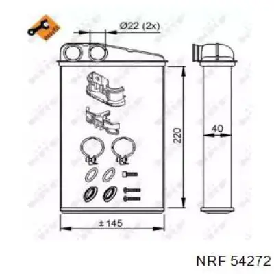 Радиатор печки 54272 NRF
