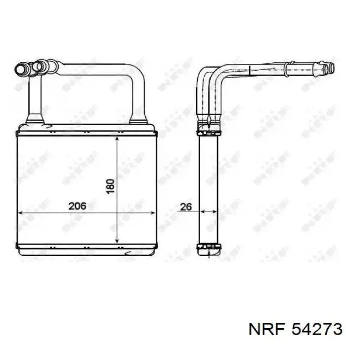 54273 NRF радиатор печки