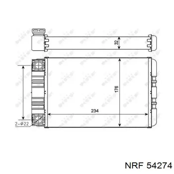 54274 NRF радиатор печки