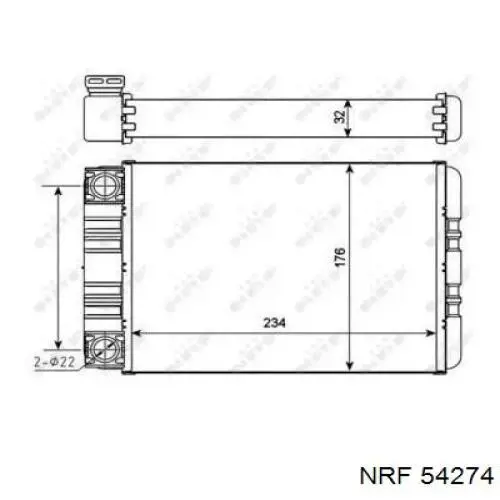 Купить 54274 NRF Радиатор печки