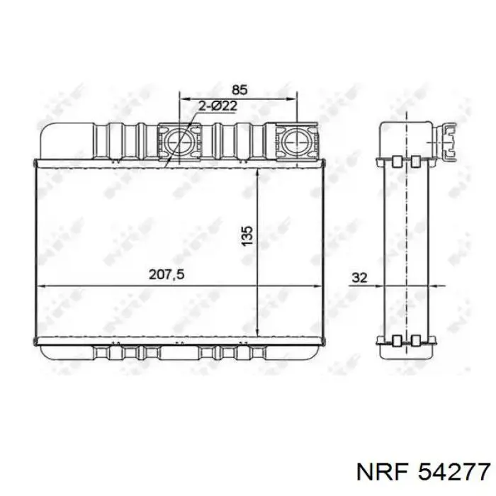 54277 NRF радиатор печки