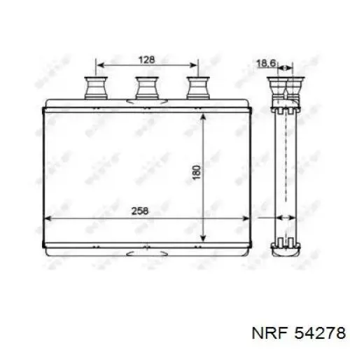 54278 NRF радиатор печки