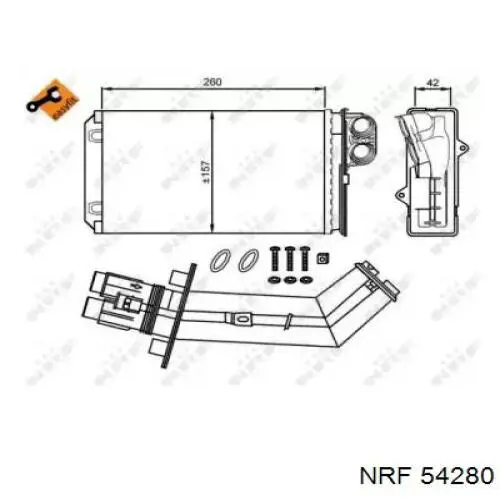 Радиатор печки 54280 NRF