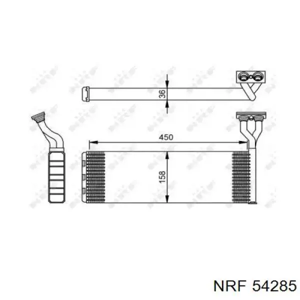Купить 54285 NRF Радиатор печки