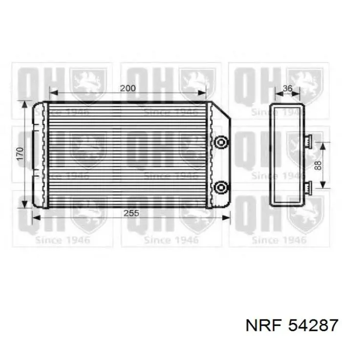 Радиатор печки 54287 NRF