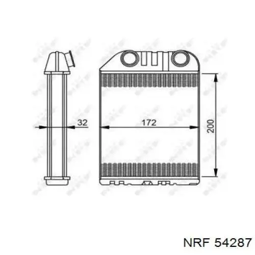 Радиатор печки (отопителя) NRF 54287 цена, от 89.08 USD