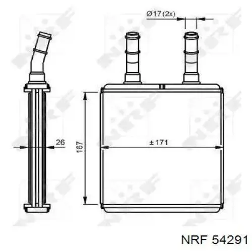 54291 NRF радиатор печки