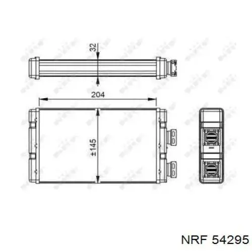 54295 NRF радиатор печки