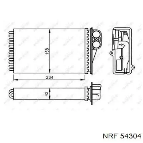 Радиатор печки (отопителя) Mahle Original AH248000S цена, от 32.85 USD