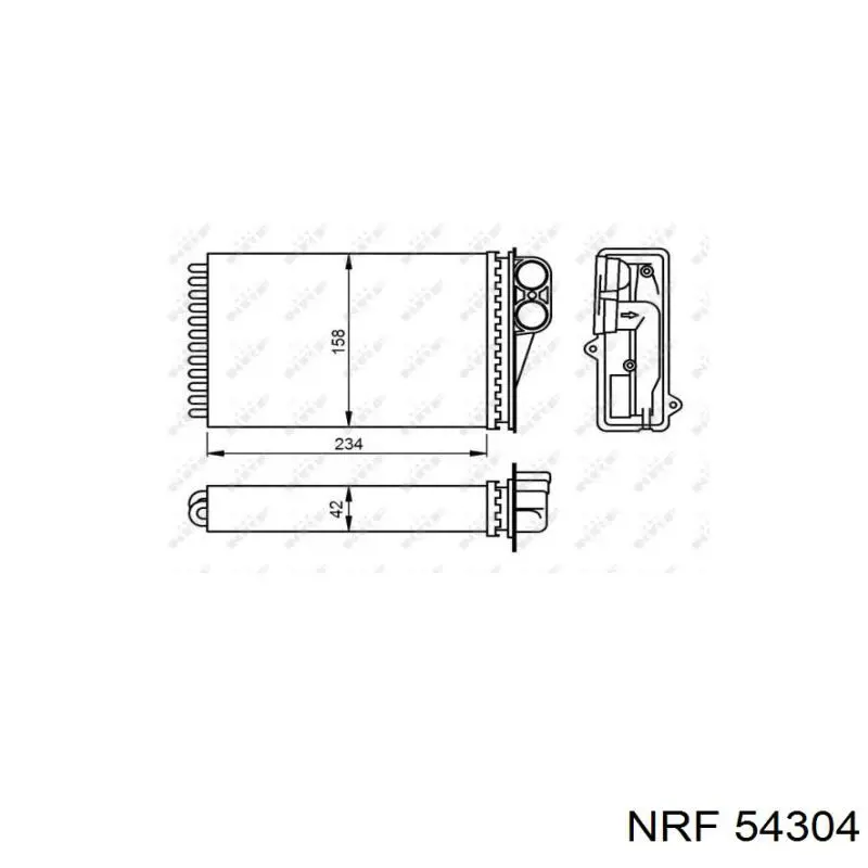 54304 NRF радиатор печки
