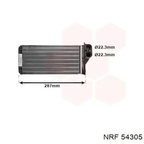 Radiador de calefacción 54305 NRF