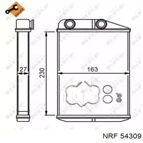 54309 NRF radiador de forno (de aquecedor)