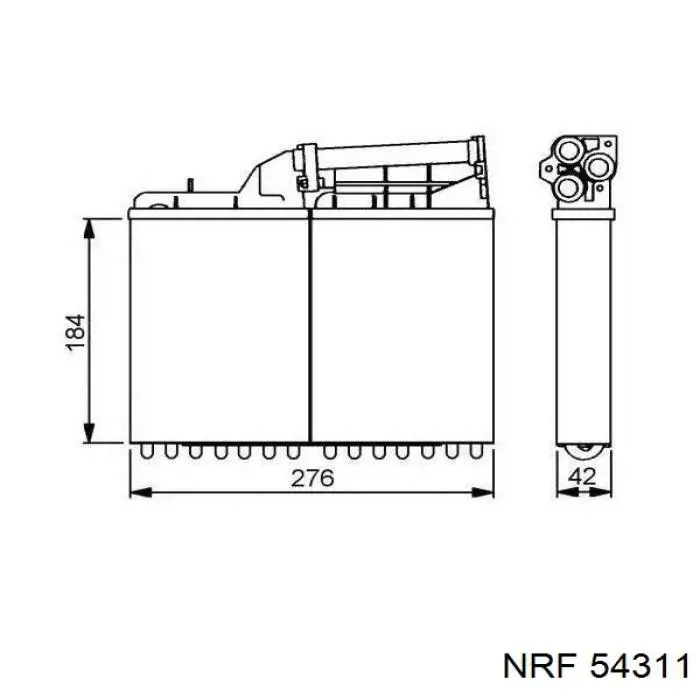 Радиатор печки 54311 NRF